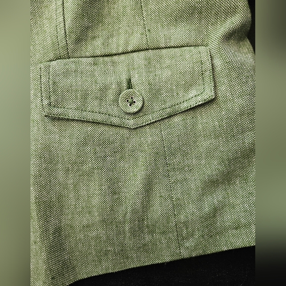 NWT - Linen Blend Coldwater Creek Green Blazer - Size XL - Picture 9 of 10